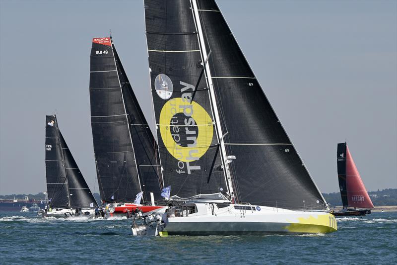 Andrea Fornaro's Class40 Influence was the first in class to round No Man's Land Fort in the Sevenstar Round Britain & Ireland Race photo copyright Rick Tomlinson / RORC taken at Royal Ocean Racing Club and featuring the Class 40 class