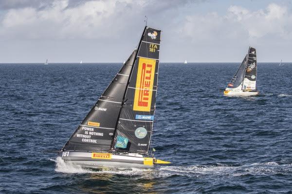 Italy's Ambrogio Beccaria's Allagrande Pirelli during the Route du Rhum - Destination Guadeloupe photo copyright Vincent Olivaud / #RDR2022 taken at  and featuring the Class 40 class