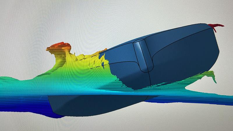 Evo40 CFD Bow Shot - photo © Evolution Marine Manufacturing