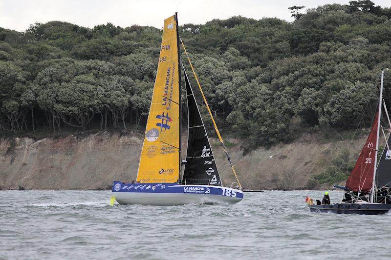 The 2023 Round the Island Race fleet pass through the Hurst narrows photo copyright Sam Jardine taken at Island Sailing Club, Cowes and featuring the Class 40 class