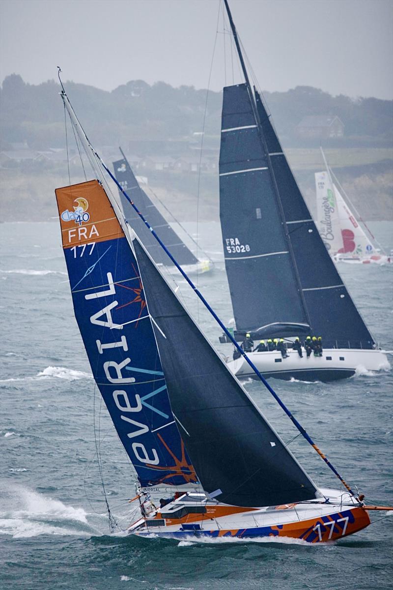 50th Rolex Fastnet Race start photo copyright Michael Tambling taken at Royal Ocean Racing Club and featuring the Class 40 class