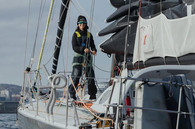 Cole Bauer on Class40 `First Light` arriving in A Coruña - Global Solo Challenge photo copyright Samuel Hodges Photography taken at  and featuring the Class 40 class