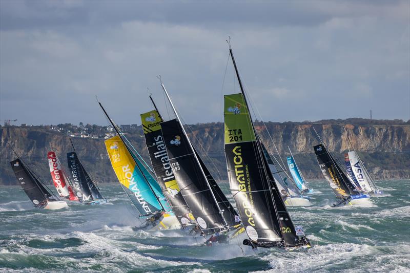 Class 40  the start of Transat Jacques Vabre in Le Havre, France, on October 29, 2023 photo copyright Jean-Marie Liot taken at  and featuring the Class 40 class