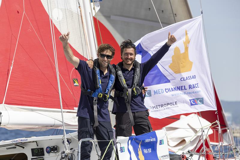 Ian Lipinski and Alberto Bona on Credit Mutuel take the Inaugural CIC Med Channel Race photo copyright Jean-Marie Liot / CIC Med Race 2025 taken at  and featuring the Class 40 class