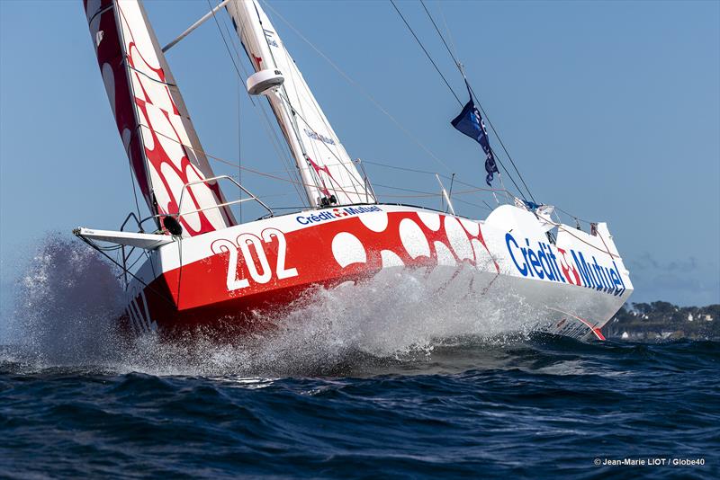 Ian Lipinski and Amélie Grassi on Credit Mutuel photo copyright Jean-Marie Liot / www.jmliot.com taken at  and featuring the Class 40 class