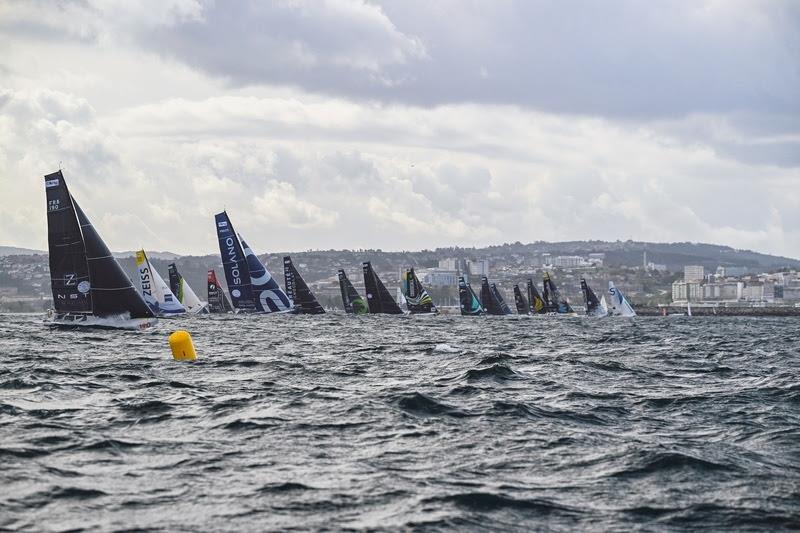 The Class 40 fleet start their second leg of Transat Café L'or Le Havre Normandie 2025 off La Coruña, Spain - photo © Vincent Curutchet / Alea