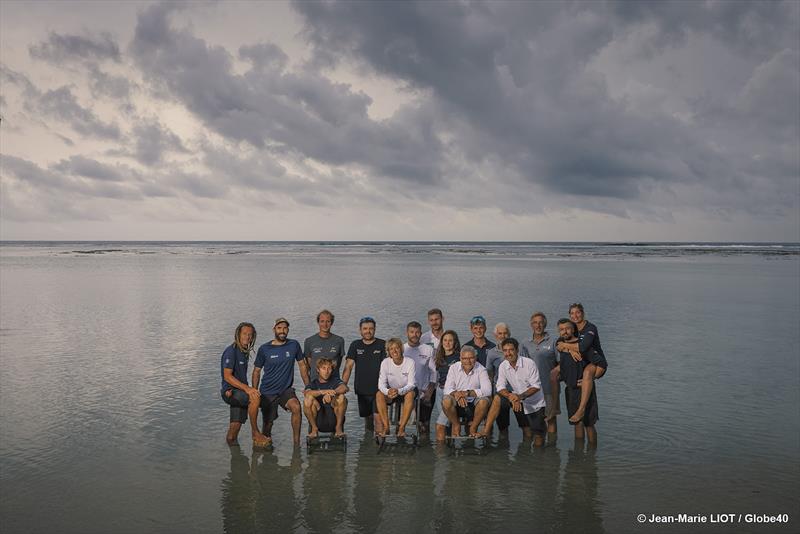 Globe40 Skippers at Reunion Island photo copyright Jean-Marie LIOT / Globe40 taken at  and featuring the Class 40 class