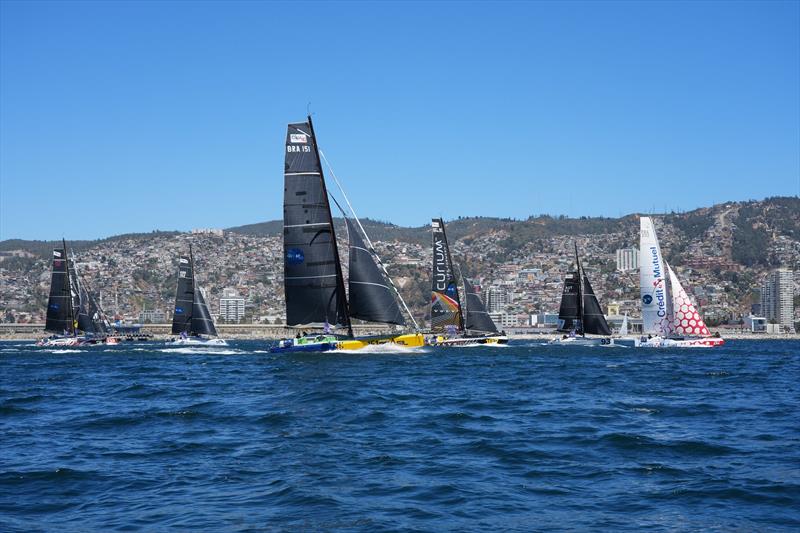Globe40 Leg 5 Start in Valparaiso Bay, Chile photo copyright Alejandro Cubillos taken at  and featuring the Class 40 class
