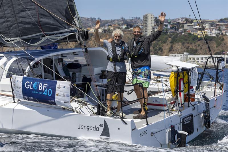 Rupert Holmes and Richard Palmer in Jangada finish Leg 4 of the Globe40 in Valparaiso - photo © Jean-Marie Liot / Globe40