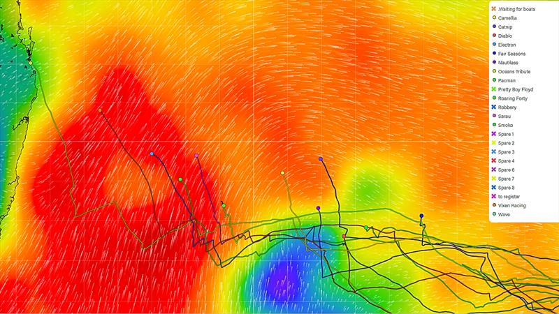 PredictWind showing a rough final night for the Sol Trans-Tasman Challenge competitors - June 5, 2026 - photo © Predictwind.com