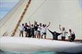 Kismet's crew celebrate their victory in the Gstaad Yacht Club Centenary Trophy 202 © Juerg Kaufmann / GYC