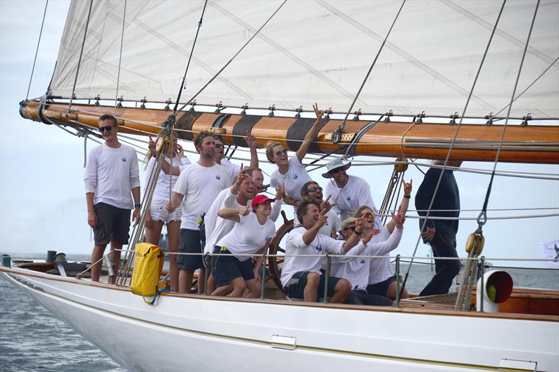 Line honours for Altair in the Panerai Transat Classique photo copyright Gérard Germain taken at  and featuring the Classic Yachts class