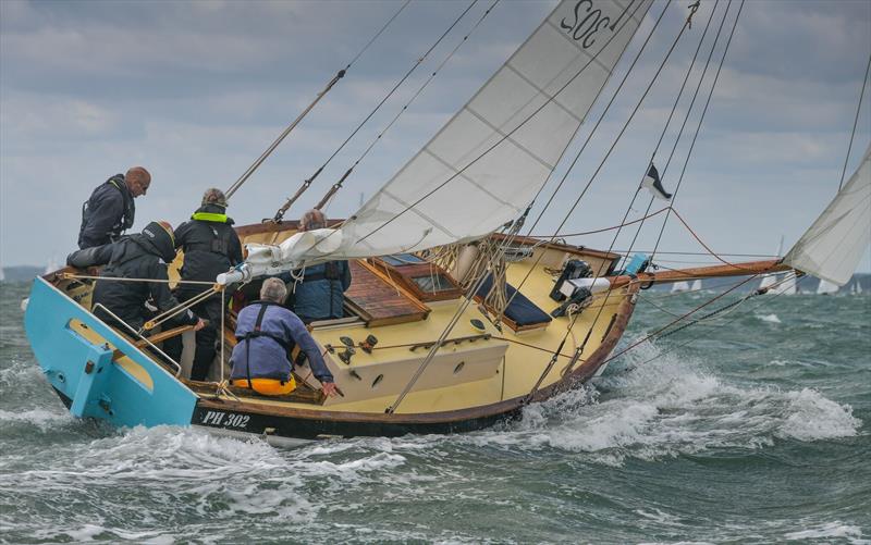 Spinaway X, the oldest yacht in the fleet on day 2 at Cowes Classic Week photo copyright Tim Jeffreys Photography taken at Royal London Yacht Club and featuring the Classic Yachts class