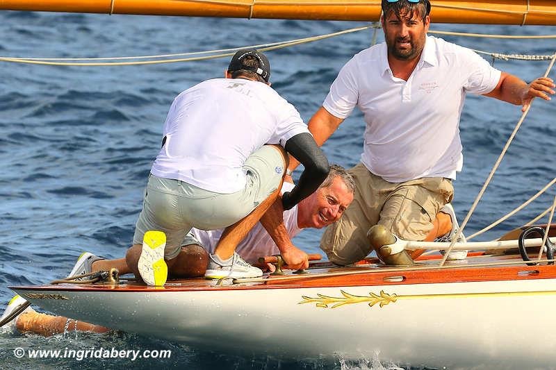 Classics Marigold (black hull) and Endrick crash at Les Voiles de Saint-Tropez 2019 - photo © Ingrid Abery / www.ingridabery.com