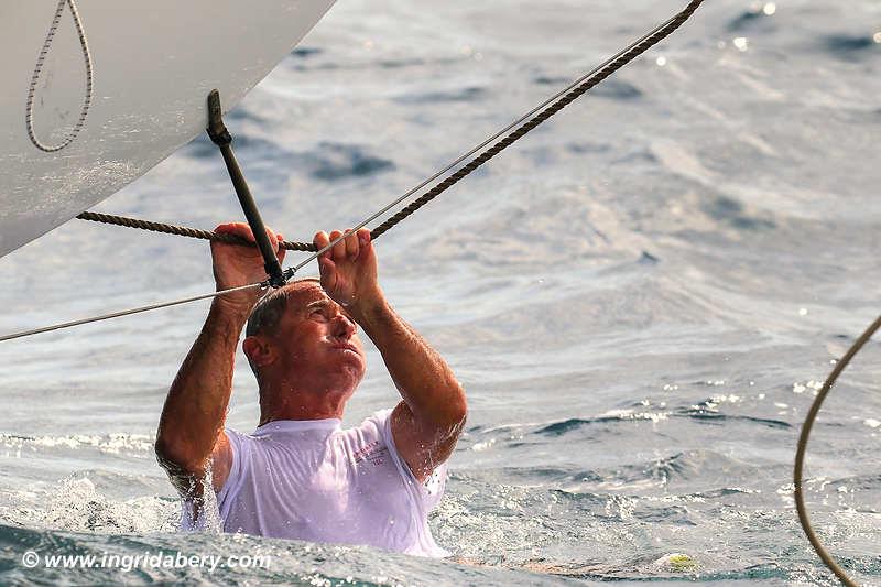 Classics Marigold (black hull) and Endrick crash at Les Voiles de Saint-Tropez 2019 photo copyright Ingrid Abery / www.ingridabery.com taken at Société Nautique de Saint-Tropez and featuring the Classic Yachts class