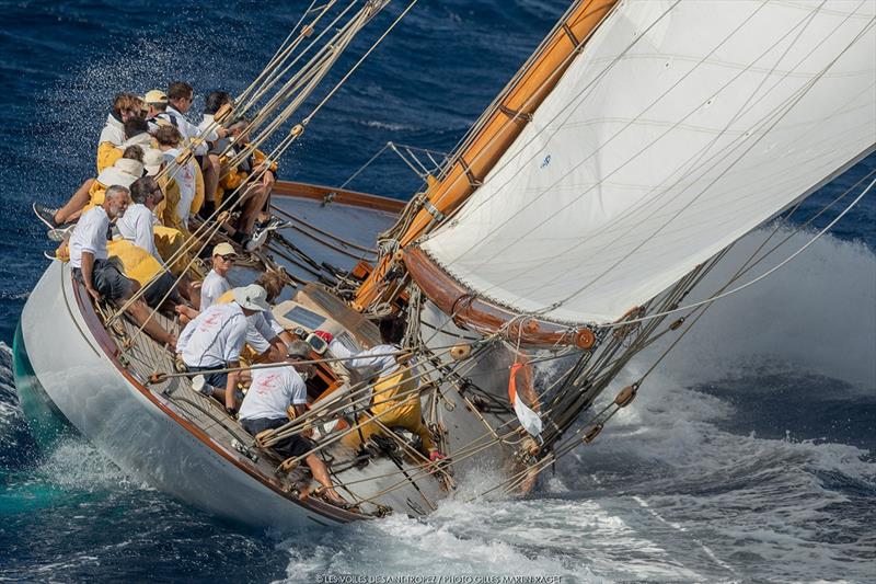 Les Voiles de Saint-Tropez day 3 photo copyright Gilles Martin-Raget taken at Société Nautique de Saint-Tropez and featuring the Classic Yachts class