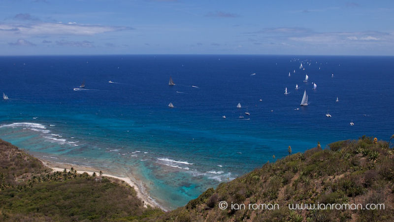 Action from Antigua Classic Race Week photo copyright Ian Roman / www.ianroman.com taken at  and featuring the Classic Yachts class