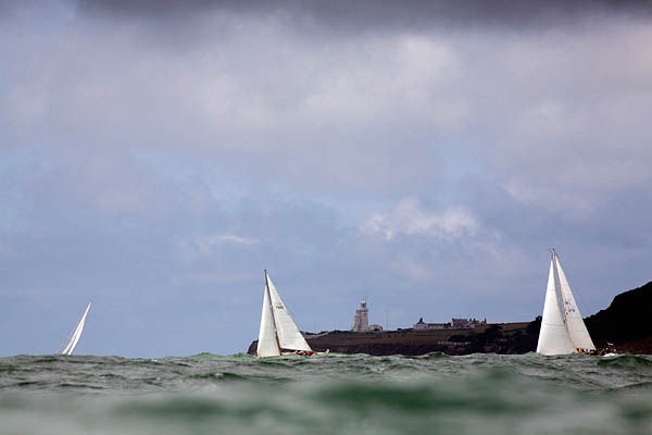 The round the island race is held on day four of the British Classic Yacht Club Cowes Regatta photo copyright Richard Langdon / www.oceanimages.co.uk taken at  and featuring the Classic Yachts class