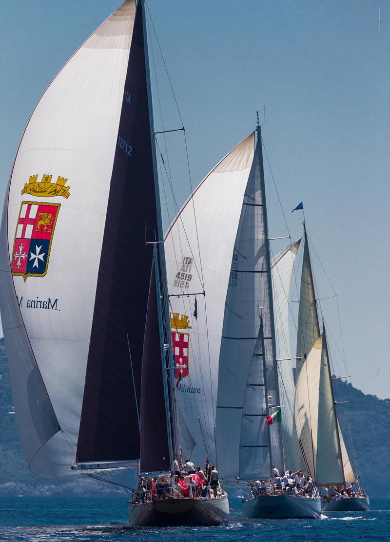 Capricia, Stella Polare and Eilean during the Panerai Classic Yacht Challenge at Argentario Sailing Week photo copyright Guido Cantini / Sea&See / Panerai taken at Yacht Club Santo Stefano and featuring the Classic Yachts class