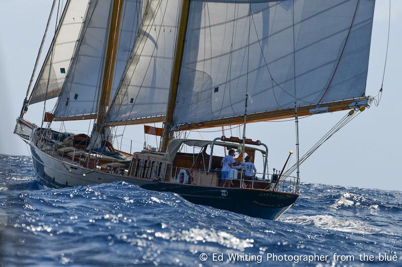 Aboard the 115' Schooner Aschanti - 2018 Antigua Classics Yacht Regatta photo copyright Ed Whiting taken at Antigua Yacht Club and featuring the Classic Yachts class