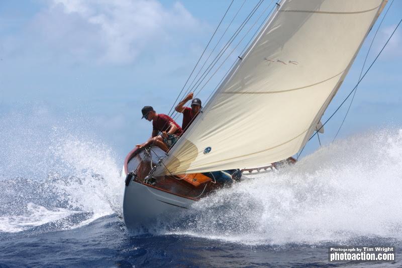 Seefalke II was built as a sail trainer for the German Navy - Antigua Classic Yacht Regatta 2018 photo copyright Tim Wright taken at Antigua Yacht Club and featuring the Classic Yachts class