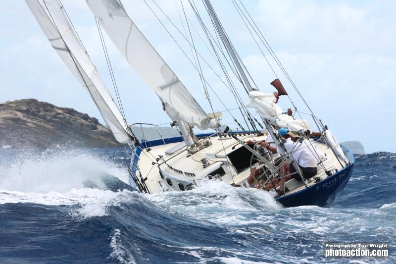 44' Frolic was bested by only 56 seconds - 2018 Antigua Classic Yacht Regatta - Day 4 photo copyright Tim Wright / www.photoaction.com taken at Antigua Yacht Club and featuring the Classic Yachts class