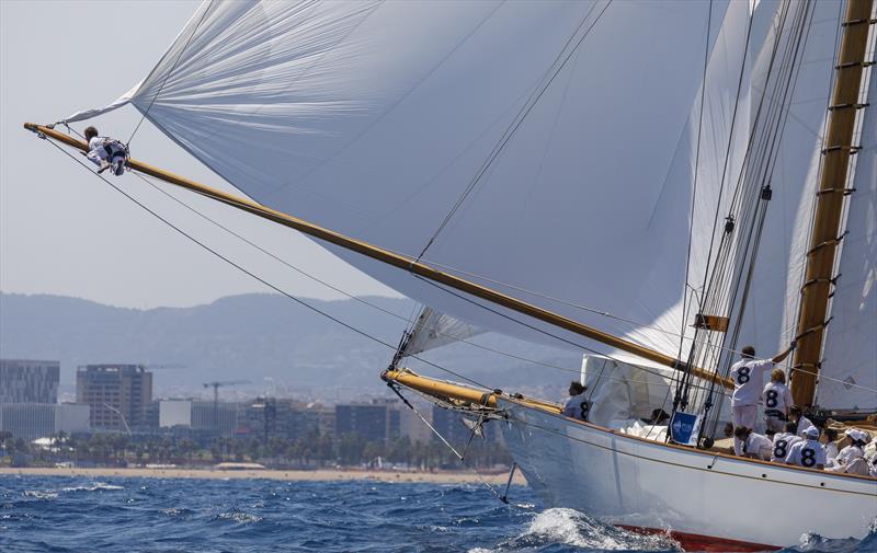 Day 1 of Puig Vela Clàssica Barcelona 2018 photo copyright Nico Martinez / www.MartinezStudio.es taken at Real Club Nautico de Barcelona and featuring the Classic Yachts class