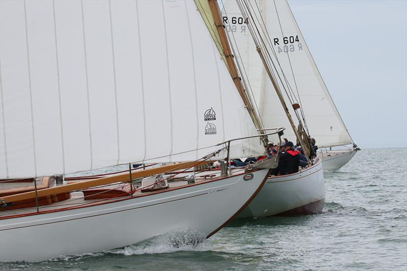 Some very close racing amongst the fleet as they set off for the top gates in the first race of day 2 photo copyright Alex McKinnon Photography taken at Royal Yacht Club of Victoria and featuring the Classic Yachts class