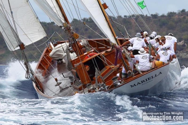 Mariella photo copyright Tim Wright / www.photoaction.com taken at Antigua Yacht Club and featuring the Classic Yachts class