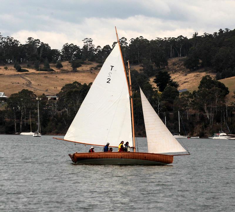 The famous 21-footer Tassie Too was among the Classic division fleet at Cygnet - 2019 Cygnet Regatta Weekend photo copyright Jessica Coughlan taken at Port Cygnet Sailing Club and featuring the Classic Yachts class