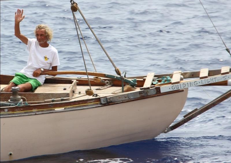 Roy on his beloved Guiding Light will be sorely missed - Antigua Classic Yacht Regatta - photo © Lucy Tulloch