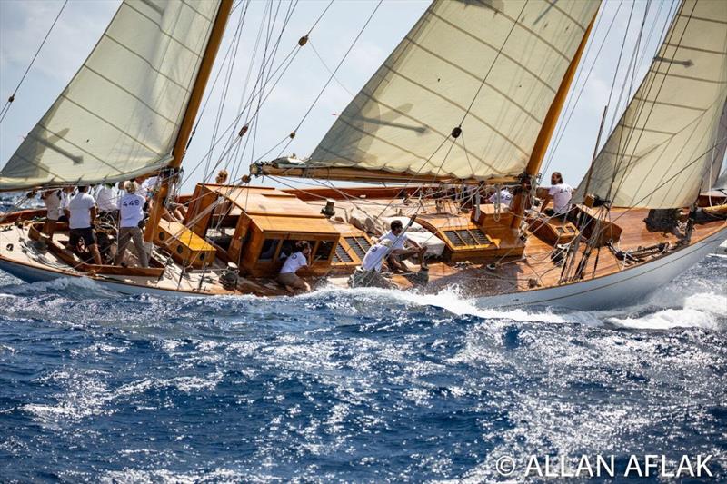 The 1936 72' ketch Eilean, skippered by Stefano Valente - Antigua Classic Yacht Regatta - photo © Allan Aflak