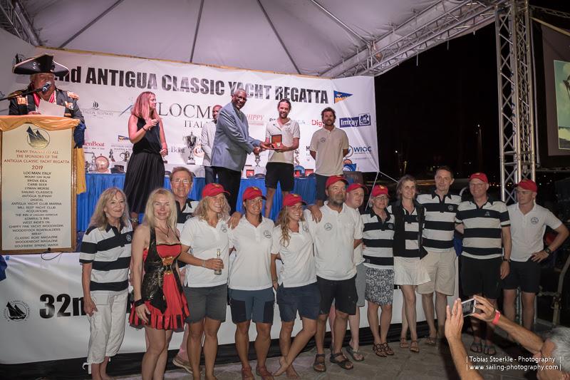 The Honourable Sir Rodney Williams presents coveted handcrafted LOCMAN watches - Antigua Classic Yacht Regatta 2019 - photo © Tobias Stoerkle