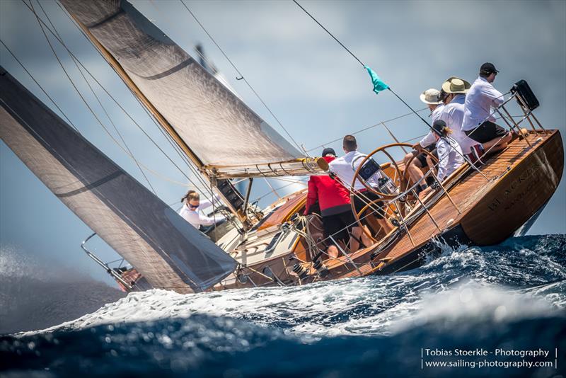 Spirit of Tradition 49' Blackfish was bestowed with the Best Dressed prize  - Antigua Classic Yacht Regatta 2019 - photo © Tobias Stoerkle