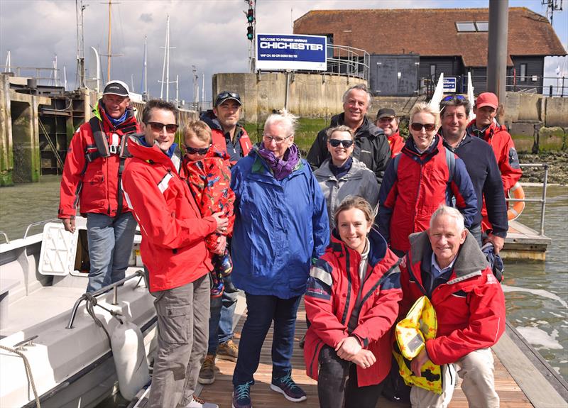 Classic Sail team - Back row: Guy Hook CS, Tristan CS, Alec Collyer, Clive Sutherland CS, David Foster CS, Ryszard Grabowski. Middle Row: Rob Palmer, Jack Palmer, Jane Shaddick, Tabby Whittington, Heather Palmer. Front Row: Lily Foster CS, Richard Palmer - photo © Dan Houston