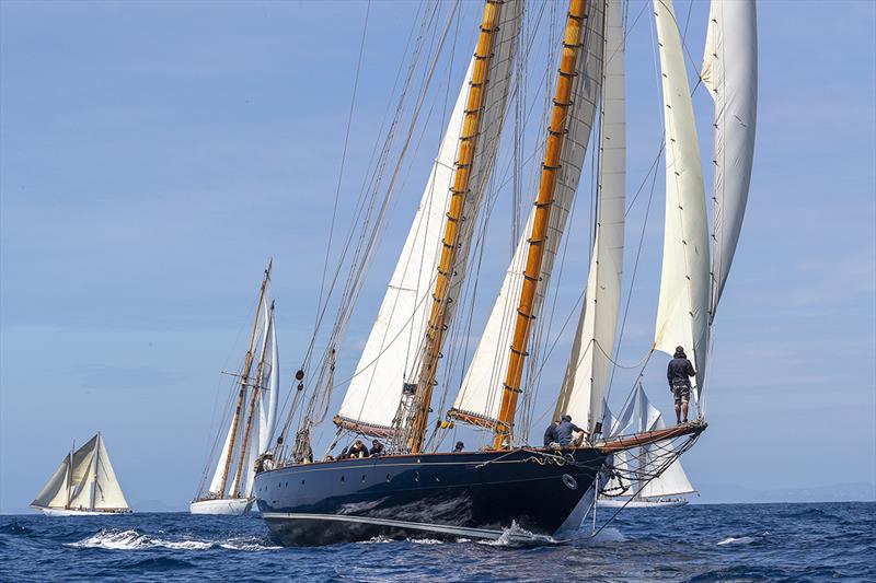 Mariette of 1915 forges away from the start line - Capri Classica 2019 - photo © Gianfranco Forza