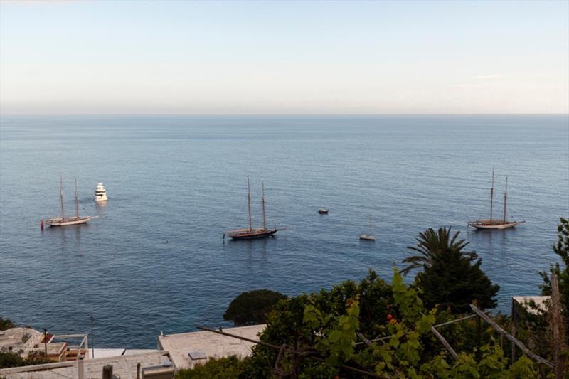 The schooners resplendent at anchor off Capri's Marina - Capri Classica 2019 - photo © Gianfranco Forza