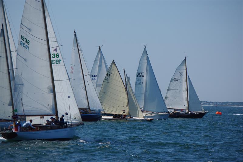 Classic lines hit the starting line at pace at Nantucket Race Week photo copyright Charlie Howard taken at  and featuring the Classic Yachts class