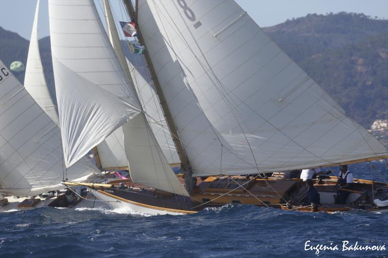 Final day of  Classic Yachts participating in the  Regates Royales Cannes, September 2019 photo copyright Eugenia Bakunova / www.mainsail.ru taken at Yacht Club de Cannes and featuring the Classic Yachts class