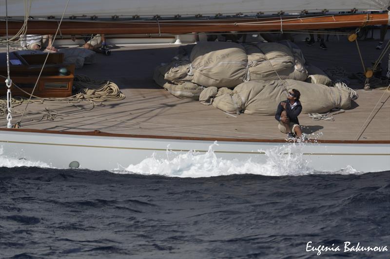 Final day of  Classic Yachts participating in the  Regates Royales Cannes, September 2019 photo copyright Eugenia Bakunova / www.mainsail.ru taken at Yacht Club de Cannes and featuring the Classic Yachts class