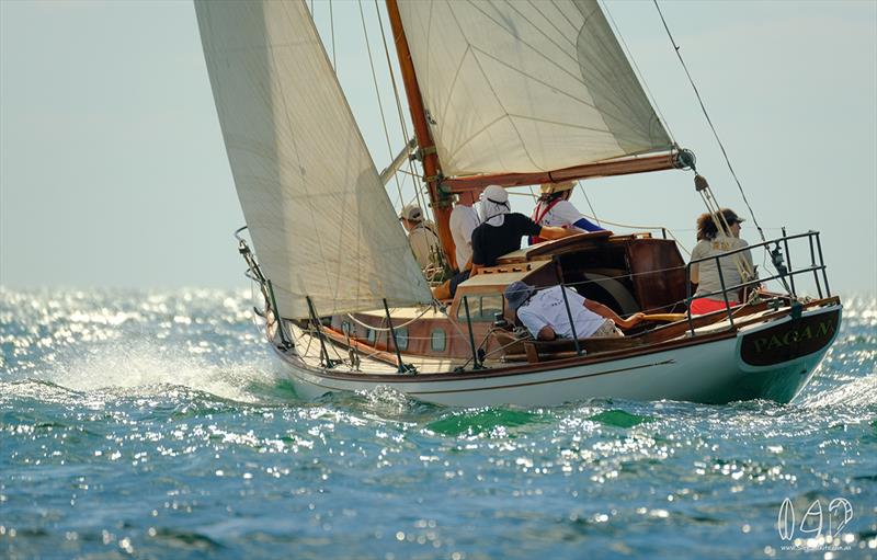 Pagan in some glorious conditions - Vintage Yacht Regatta - photo © Mitch Pearson / Surf Sail Kite
