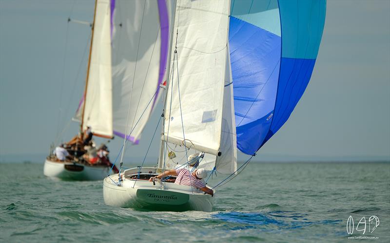 Another downwind start to commence race two - Vintage Yacht Regatta - photo © Mitch Pearson / Surf Sail Kite