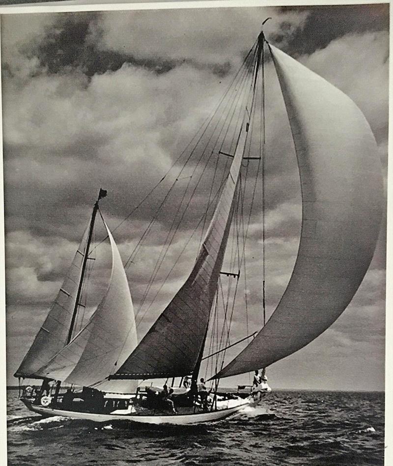 The 20m S&S, Athene, blasting away on a beam reach photo copyright Photo supplied taken at  and featuring the Classic Yachts class