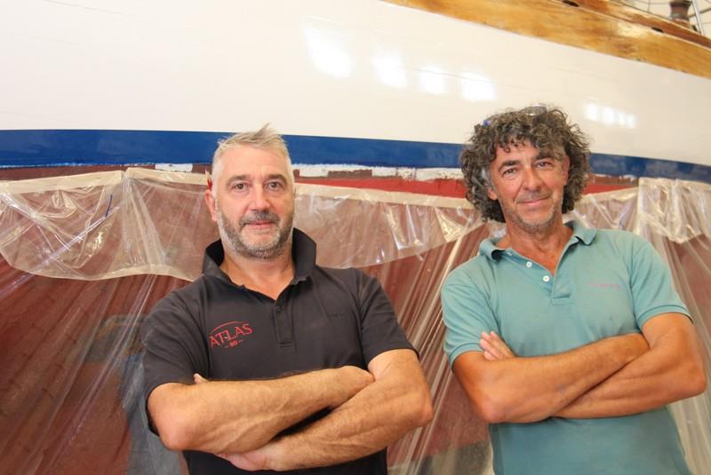 Shipwrights Paolo Skabar (left) and Odilo Simonit (right) - photo © Paolo Maccione