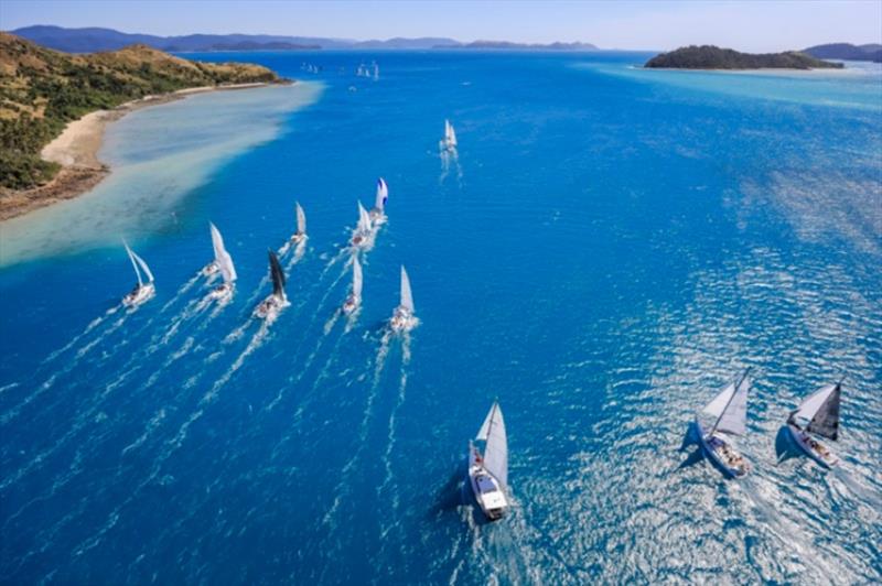 Aerial view of the Dent Passage - Hamilton Island Race Week photo copyright Andrea Francolini taken at Hamilton Island Yacht Club and featuring the Classic Yachts class