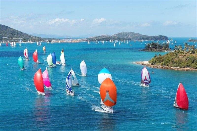 The start in Dent Passage - Hamilton Island Race Week photo copyright Andrea Francolini taken at Hamilton Island Yacht Club and featuring the Classic Yachts class
