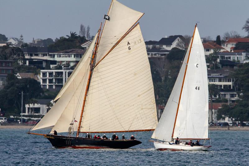 Waitangi and Gypsy - Doyle Sails Winter Series - Royal New Zealand Yacht Squadron, June 19, photo copyright Richard Gladwell / Sail-World.com / nz taken at Royal New Zealand Yacht Squadron and featuring the Classic Yachts class