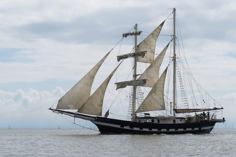 “La Malouine” looking glorious under sail coming into the Urr estuary photo copyright John Sproat taken at Solway Yacht Club and featuring the Classic Yachts class