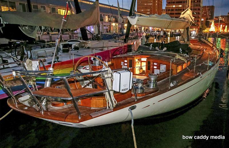 Proton Drumfire in Hobart after the 2021 Bluewater Classic photo copyright Bow Caddy Media taken at Cruising Yacht Club of Australia and featuring the Classic Yachts class