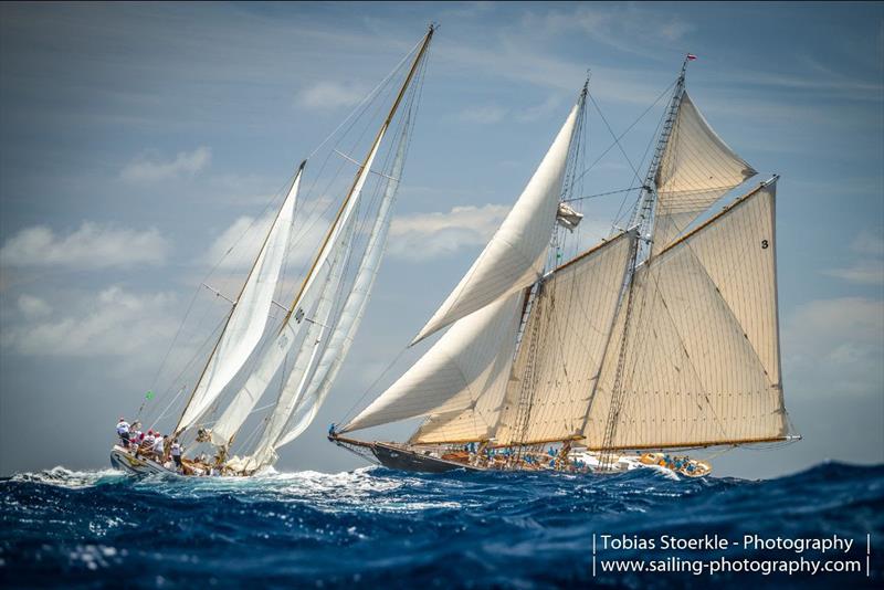 Ticonderoga and Columbia - Antigua Classic Yacht Regatta - photo © Tobias Stoerkle